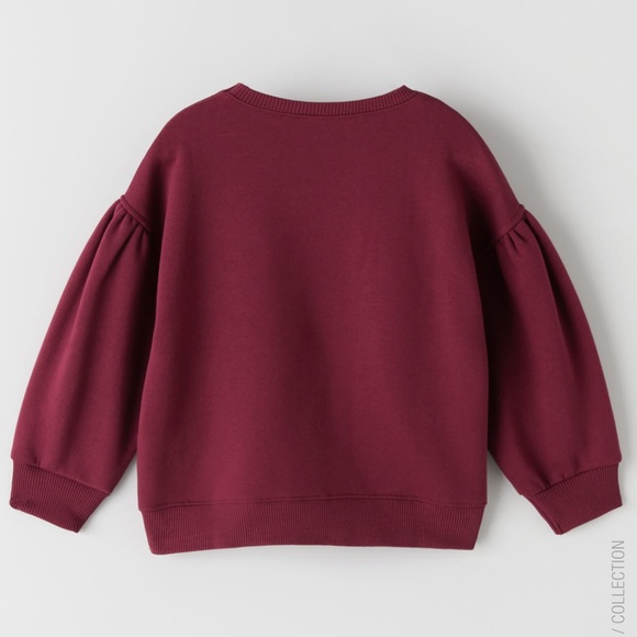 Burgundy bow sweater shirt - Picture 2 of 6